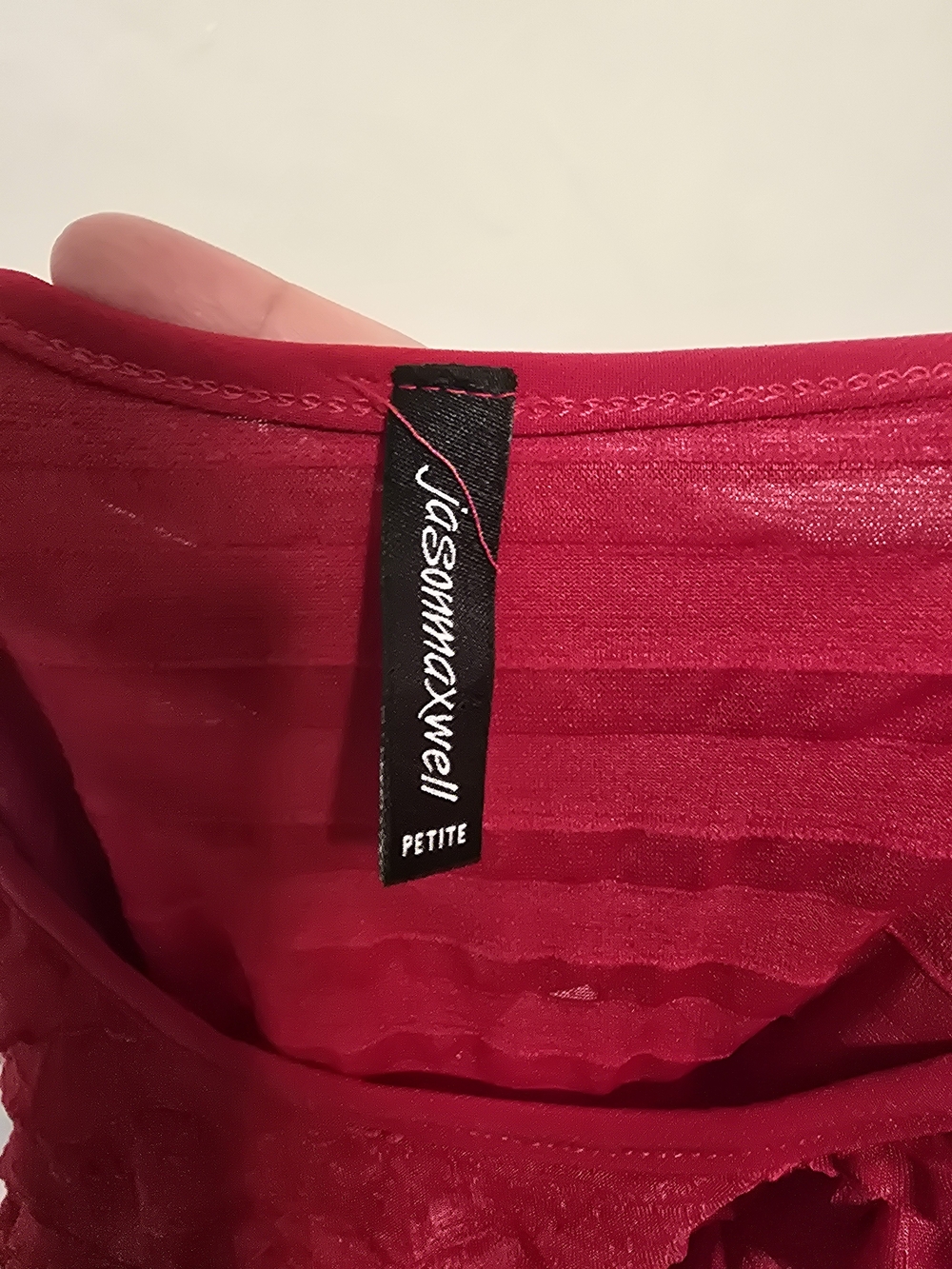 Jason Maxwell - Red Layered Ruffle Top - Picture 8 of 10